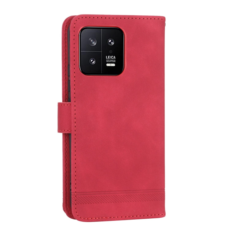 For Xiaomi 13 Dierfeng Dream Line TPU + PU Leather Phone Case(Red)