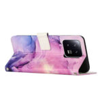 For Xiaomi 13 Pro Painted Marble Pattern Leather Phone Case(Purple)