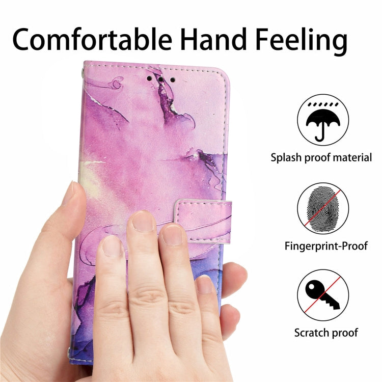 For Xiaomi 13 Pro Painted Marble Pattern Leather Phone Case(Purple)