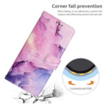 For Xiaomi 13 Pro Painted Marble Pattern Leather Phone Case(Purple)