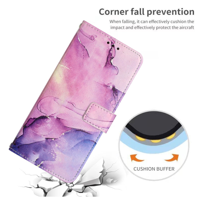 For Xiaomi 13 Pro Painted Marble Pattern Leather Phone Case(Purple)