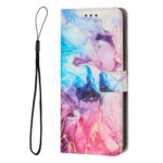 For Xiaomi 13 Pro Painted Marble Pattern Leather Phone Case(Pink Purple)