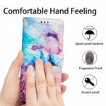 For Xiaomi 13 Pro Painted Marble Pattern Leather Phone Case(Pink Purple)