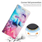 For Xiaomi 13 Pro Painted Marble Pattern Leather Phone Case(Pink Purple)