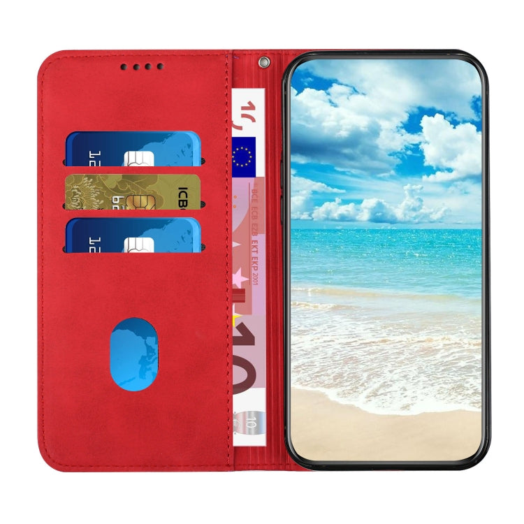 For Xiaomi Redmi K60 / K60 Pro Diamond Pattern Skin Feel Magnetic Leather Phone Case(Red)