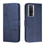 For Xiaomi Redmi K60 / K60 Pro Stitching Calf Texture Buckle Leather Phone Case(Blue)