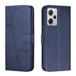 For Xiaomi Redmi Note 12 Pro+ Global / Note 12 Explorer Stitching Calf Texture Buckle Leather Phone Case(Blue)