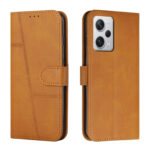 For Xiaomi Redmi Note 12 Pro+ Global / Note 12 Explorer Stitching Calf Texture Buckle Leather Phone Case(Yellow)