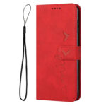 For Xiaomi Redmi K60 / K60 Pro Skin Feel Heart Pattern Leather Phone Case(Red)