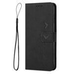 For Xiaomi Redmi K60 / K60 Pro Skin Feel Heart Pattern Leather Phone Case(Black)