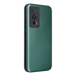 For Xiaomi Redmi K60 / K60 Pro Carbon Fiber Texture Flip Leather Phone Case(Green)