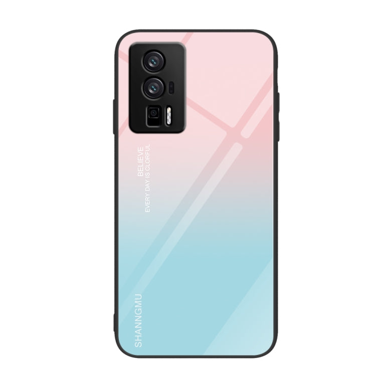 For Xiaomi Redmi K60/K60 Pro Colorful Painted Glass Phone Case(Blue Sky)