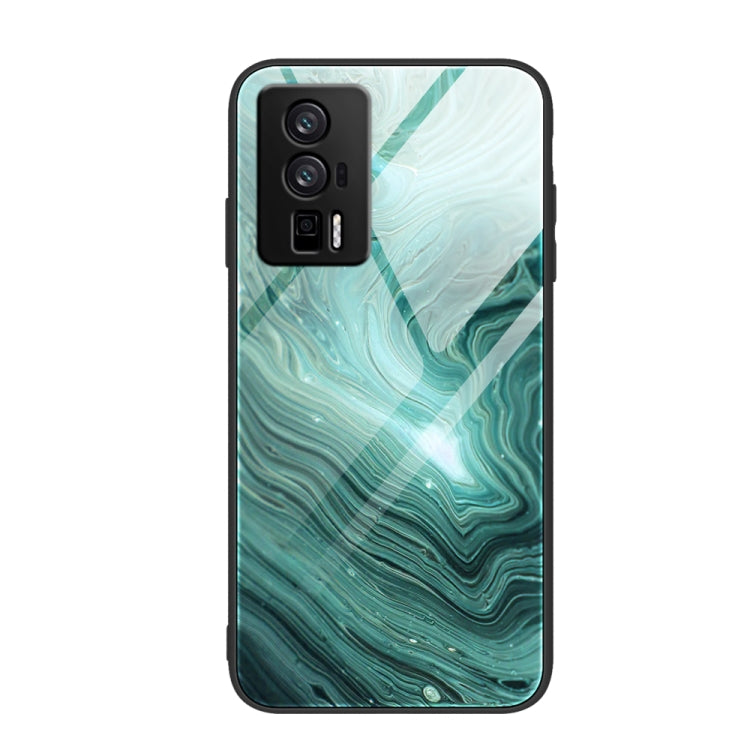 For Xiaomi Redmi K60/K60 Pro Marble Pattern Glass Phone Case(Water Waves)