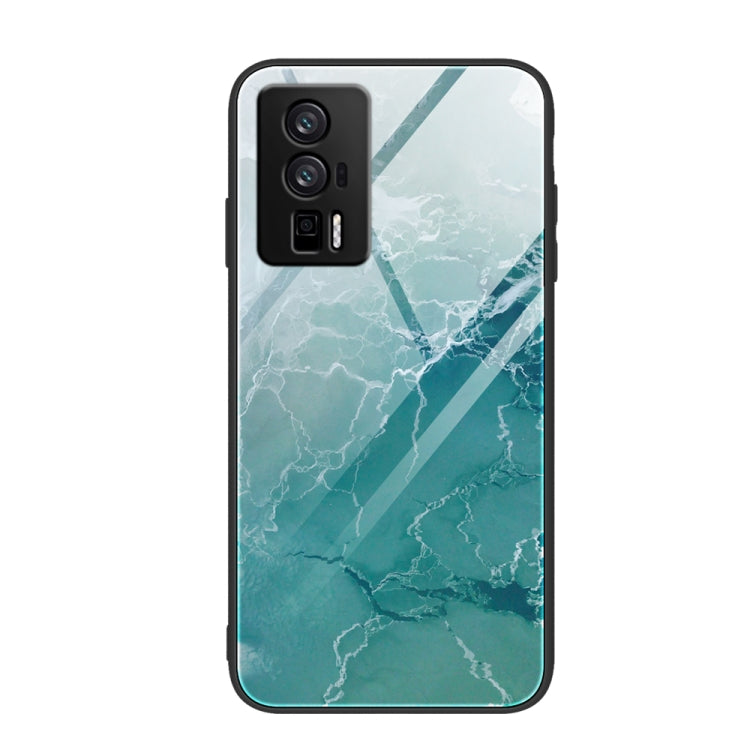 For Xiaomi Redmi K60/K60 Pro Marble Pattern Glass Phone Case(Green Ocean)