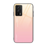 For Xiaomi Redmi K60/K60 Pro Gradient Color Glass Phone Case(Yellow Pink)