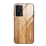 For Xiaomi Redmi K60/K60 Pro Wood Grain Glass Phone Case(Yellow)