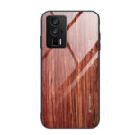 For Xiaomi Redmi K60/K60 Pro Wood Grain Glass Phone Case(Coffee)