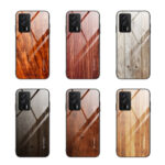 For Xiaomi Redmi K60/K60 Pro Wood Grain Glass Phone Case(Black)