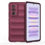 For Xiaomi Redmi K60 Pro Magic Shield TPU + Flannel Phone Case(Wine Red)