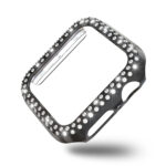 For Apple Watch Series 5 & 4 40mm Double Row Diamonds PC Protective Case(Black)