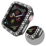 For Apple Watch Series 5 & 4 40mm Double Row Diamonds PC Protective Case(Black)