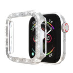 For Apple Watch Series 5 & 4 40mm Double Row Diamonds PC Protective Case(Silver)