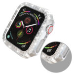 For Apple Watch Series 5 & 4 40mm Double Row Diamonds PC Protective Case(Silver)