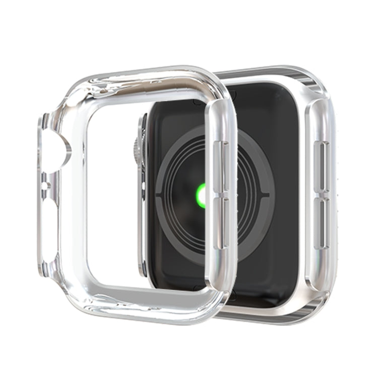 For Apple Watch Series 5 & 4 40mm Double Row Diamonds PC Protective Case(Silver)