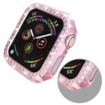 For Apple Watch Series 3 & 2 & 1 42mm Double Row Diamonds PC Protective Case(Pink)