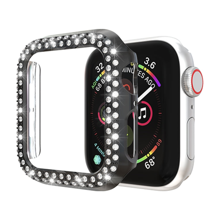 For Apple Watch Series 3 & 2 & 1 42mm Double Row Diamonds PC Protective Case(Black)