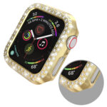 For Apple Watch Series 3 & 2 & 1 42mm Double Row Diamonds PC Protective Case(Gold)