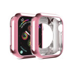 For Apple Watch Series 3 & 2 & 1 38mm Plating TPU Round Hole Hollowing Protective Case(Pink)