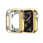 For Apple Watch Series 3 & 2 & 1 38mm Plating TPU Round Hole Hollowing Protective Case(Gold)