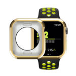 For Apple Watch Series 3 & 2 & 1 38mm Plating TPU Round Hole Hollowing Protective Case(Gold)