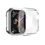 For Apple Watch Series 3 & 2 & 1 38mm Plating TPU Round Hole Hollowing Protective Case(Transparent)