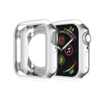 For Apple Watch Series 5 & 4 44mm Plating TPU Round Hole Hollowing Protective Case(Silver)