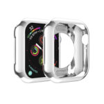 For Apple Watch Series 5 & 4 44mm Plating TPU Round Hole Hollowing Protective Case(Silver)