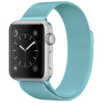 For Apple Watch Series 7 41mm / 6 & SE & 5 & 4 40mm / 3 & 2 & 1 38mm Milanese Loop Magnetic Stainless Steel Watch Band(Turquoise)