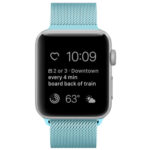 For Apple Watch Series 7 41mm / 6 & SE & 5 & 4 40mm / 3 & 2 & 1 38mm Milanese Loop Magnetic Stainless Steel Watch Band(Turquoise)