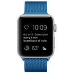 For Apple Watch Series 7 41mm / 6 & SE & 5 & 4 40mm / 3 & 2 & 1 38mm Milanese Loop Magnetic Stainless Steel Watch Band(Porcelain Blue)