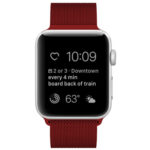 For Apple Watch Series 8&7 41mm / SE 2&6&SE&5&4 40mm / 3&2&1 38mm Milanese Loop Magnetic Stainless Steel Watch Band(Rose Red)