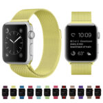 For Apple Watch Series 7 41mm / 6 & SE & 5 & 4 40mm / 3 & 2 & 1 38mm Milanese Loop Magnetic Stainless Steel Watch Band(Bright Purple)