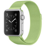 For Apple Watch Ultra 49mm / Series 8&7 45mm / SE 2&6&SE&5&4 44mm / 3&2&1 42mm Milanese Loop Magnetic Stainless Steel Watch Band(Mint Green)