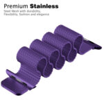 For Apple Watch Ultra 49mm / Series 8&7 45mm / SE 2&6&SE&5&4 44mm / 3&2&1 42mm Milanese Loop Magnetic Stainless Steel Watch Band(Bright Purple)