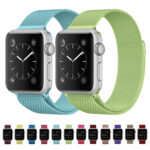 For Apple Watch Ultra 49mm / Series 8&7 45mm / SE 2&6&SE&5&4 44mm / 3&2&1 42mm Milanese Loop Magnetic Stainless Steel Watch Band(Mint Green)