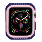 For Apple Watch Series 3 & 2 & 1 42mm Shockproof Two Color Protective Case(Blue Pink)