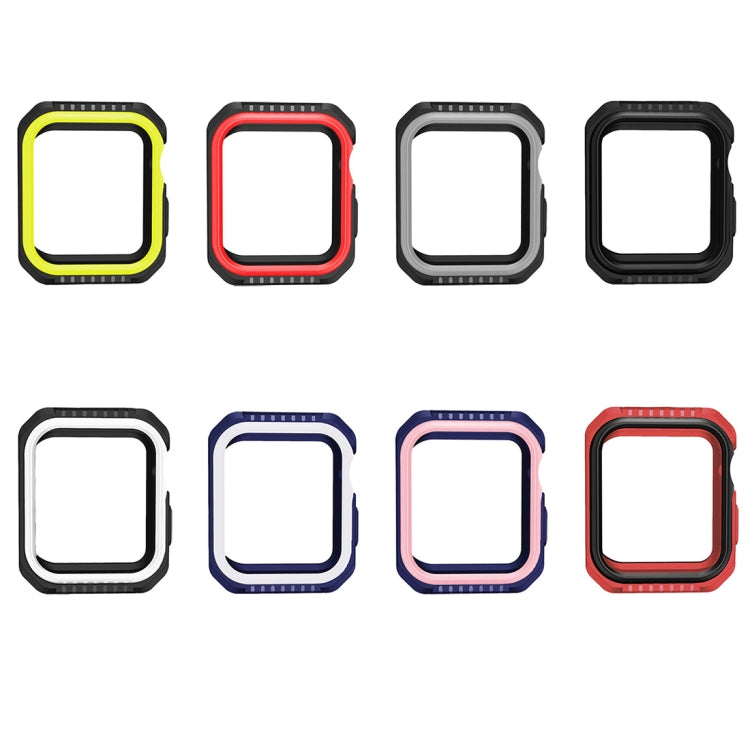 For Apple Watch Series 3 & 2 & 1 42mm Shockproof Two Color Protective Case(Blue Pink)