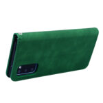 For Samsung Galaxy S20 Frosted Business Magnetic Horizontal Flip PU Leather Case with Holder & Card Slot & Lanyard(Green)