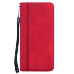 For Samsung Galaxy S20 Frosted Business Magnetic Horizontal Flip PU Leather Case with Holder & Card Slot & Lanyard(Red)