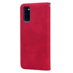 For Samsung Galaxy S20 Frosted Business Magnetic Horizontal Flip PU Leather Case with Holder & Card Slot & Lanyard(Red)